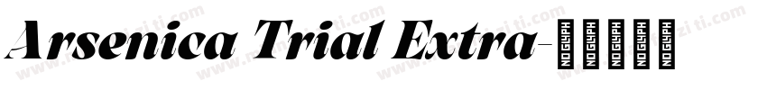 Arsenica Trial Extra字体转换